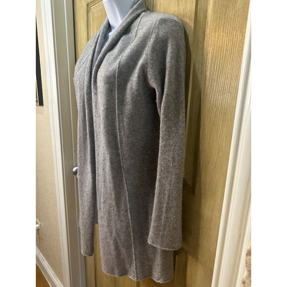 Cynthia Rowley 100% 2 ply Cashmere Grey Open Front Cardigan Sweater Small - Picture 2 of 6